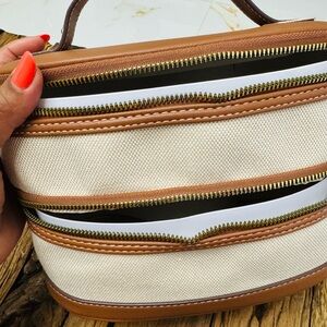 Primark Tan and Cream Canvas Bag